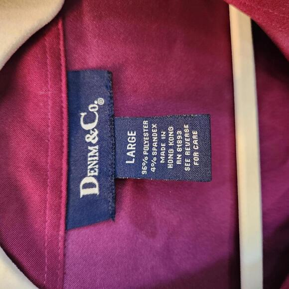 Denim & Co. Women's Sleeveless Suede Vest in Burgundy- Large NWOT - Picture 2 of 8